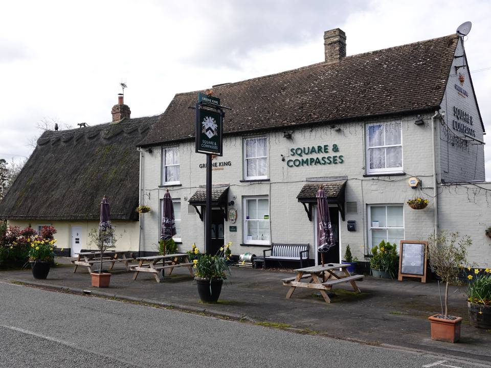 Photograph of the Square and Compasses pub in Great Shelford