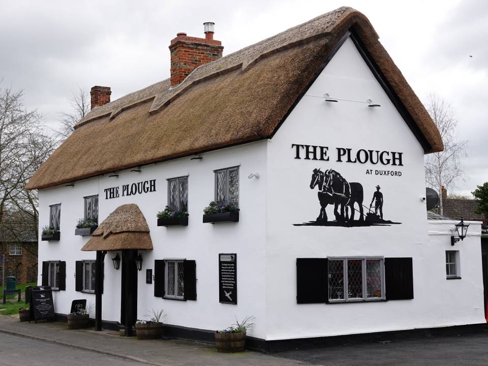 Photograph of the Plough pub in Duxford