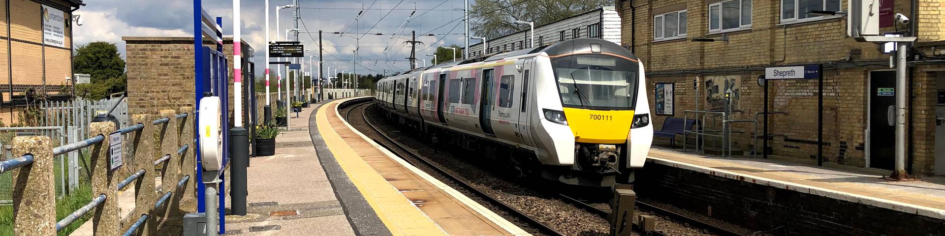 A Thameslink train at Shepreth station