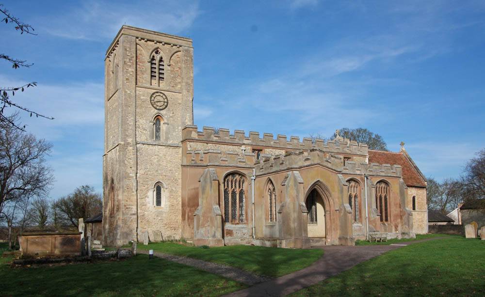 A photograph of Holy Trinity Church in Meldreth