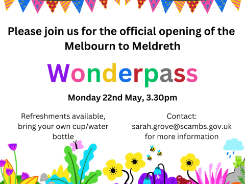 Invitation to the opening of the Meldreth Wonderpass