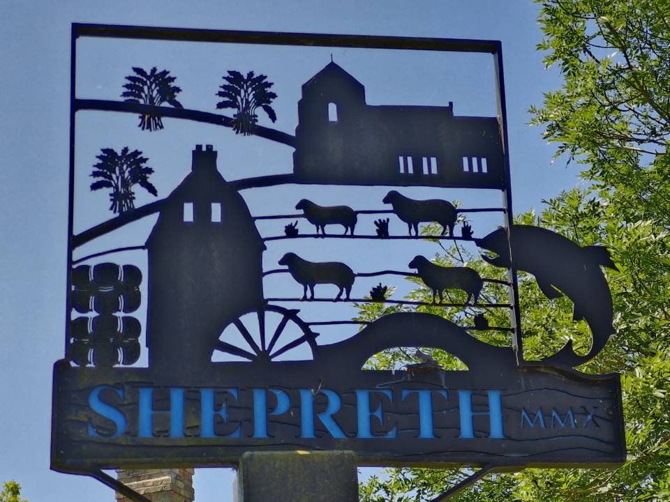 Photograph of the Shepreth Village Sign
